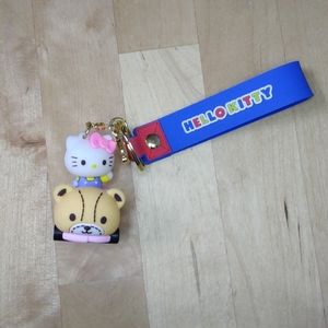 Sanrio Hello Kitty & Tiny Chum Bumper Car Keychain Purse Backpack Charm 3D